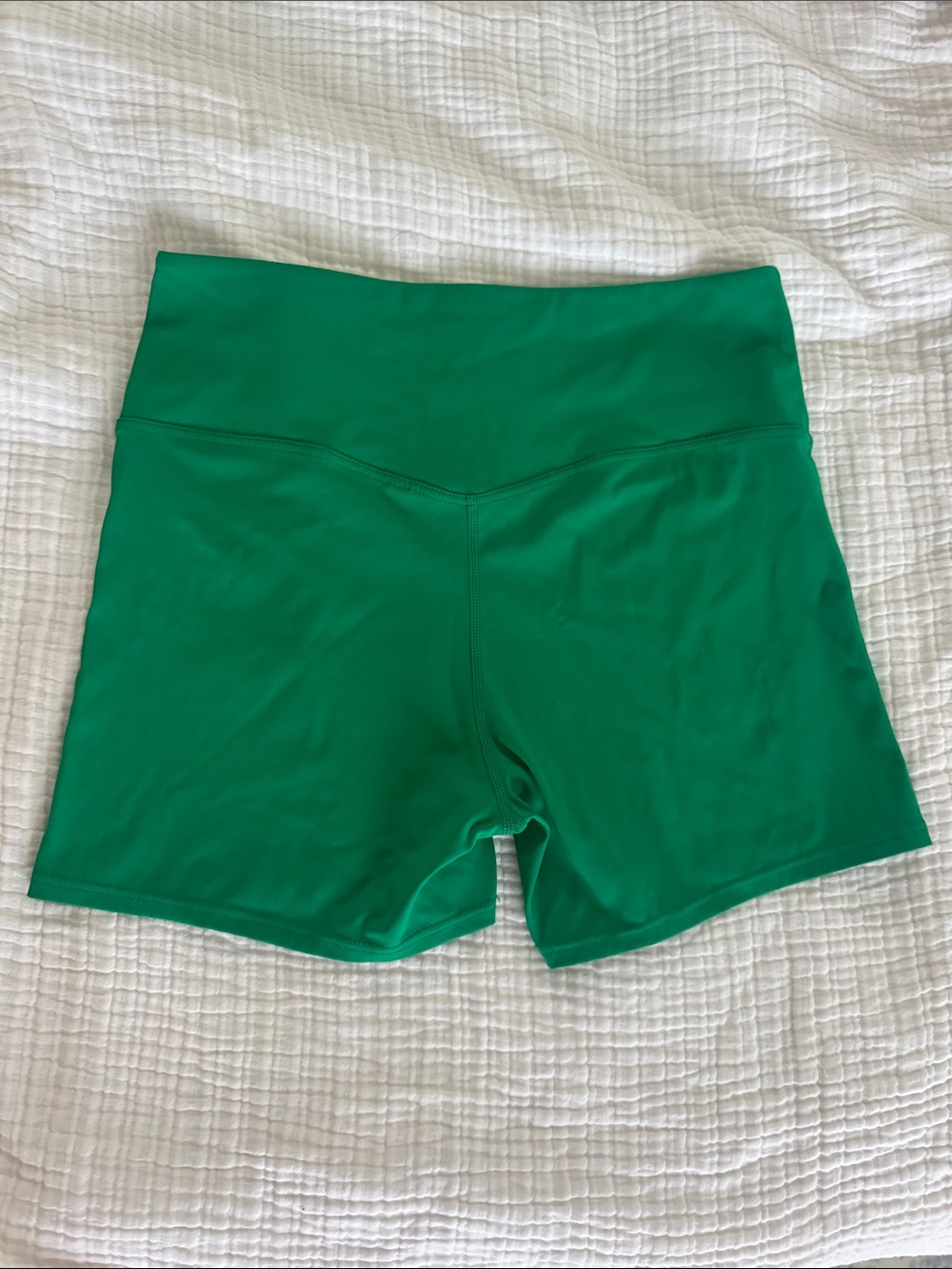 Amazon Green High-Rise Bike Shorts